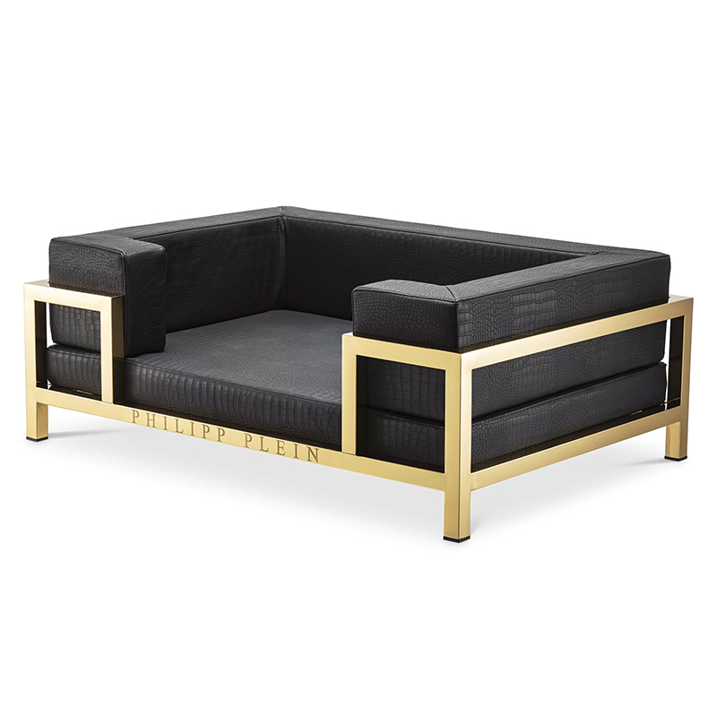 Лежанка для домашних животных Philipp Plein Dogbed High Conic Limited XL Gold Черный Золотой Лежанка для домашних животных Philipp Plein Dogbed High Conic Limited XL Gold Черный Золотой в Твери | Loft Concept
