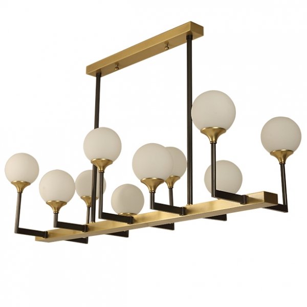 Люстра Ball Valley Chandelier 10 Белый Латунь Люстра Ball Valley Chandelier 10 Белый Латунь в Твери | Loft Concept