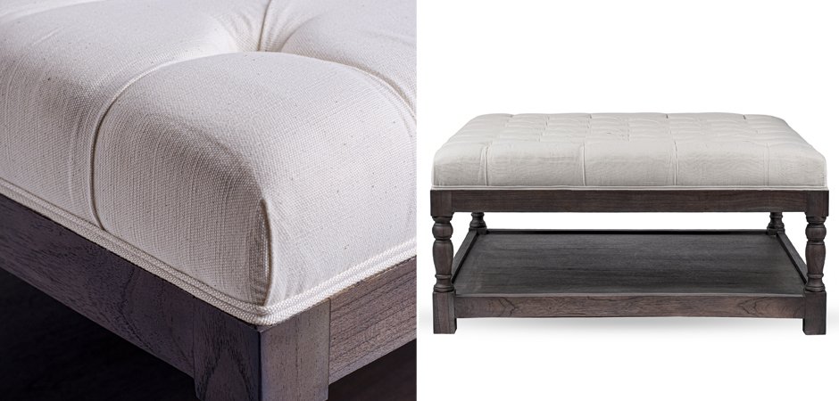 Оттоманка Coffee Table Ottoman linen and oak wood Оттоманка Coffee Table Ottoman linen and oak wood - Loft-Concept в Твери