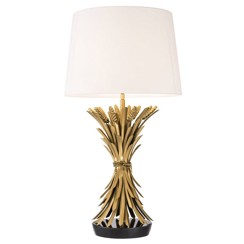 Настольная лампа Eichholtz Table Lamp Bonheur Золотой Белый Черный Настольная лампа Eichholtz Table Lamp Bonheur Золотой Белый Черный в Твери | Loft Concept