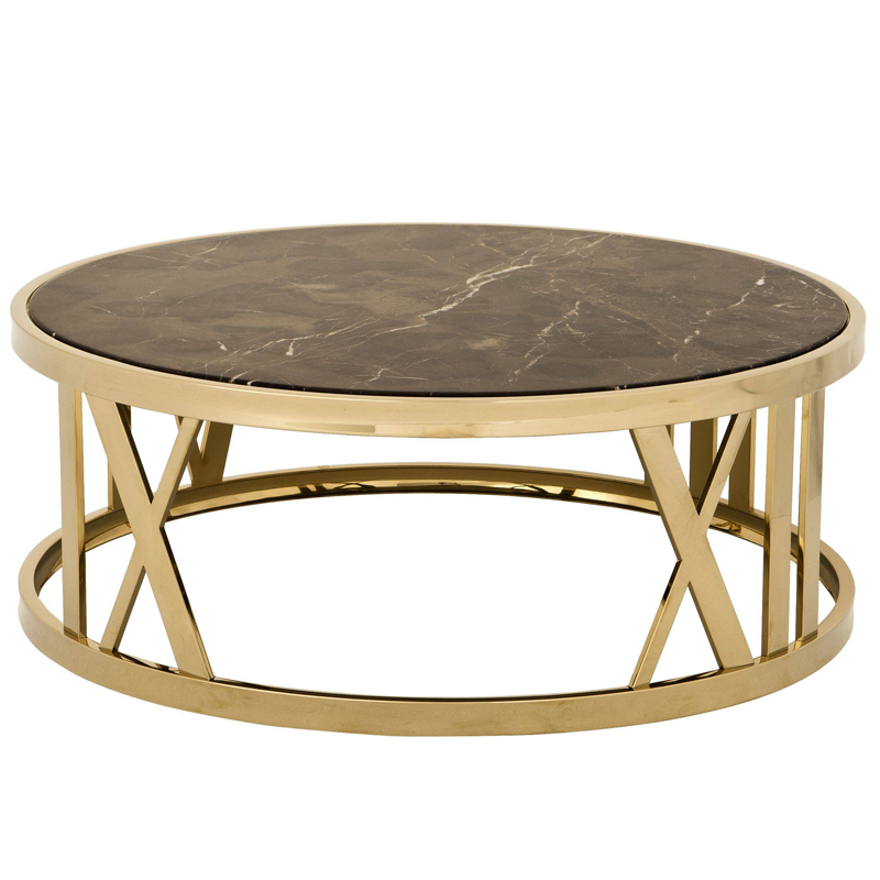 Кофейный стол Eichholtz Coffee Table Baccarat Глянцевое золото Коричневый Кофейный стол Eichholtz Coffee Table Baccarat Глянцевое золото Коричневый в Твери | Loft Concept