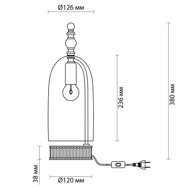 Настольная лампа Glass Dome Bronze Настольная лампа Glass Dome Bronze в Твери