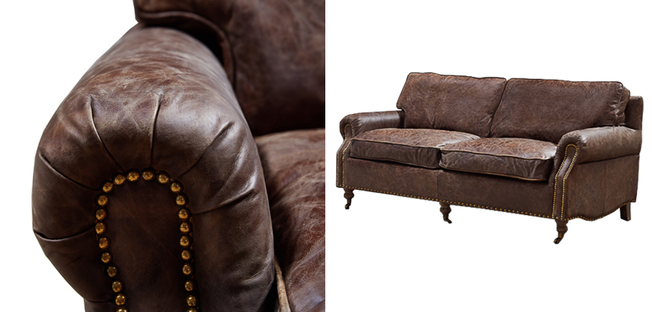 Диван CLASSIC LANCASTER Brown leather double - Loft-Concept в Твери