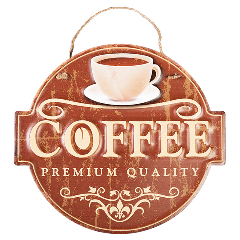 Аксессуар на стену Coffee Premium Quality Коричневый винтаж Аксессуар на стену Coffee Premium Quality Коричневый винтаж в Твери | Loft Concept