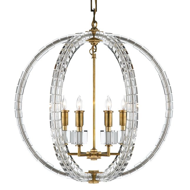 Люстра Radius Pendant Chandelier 6 Light Латунь Прозрачный Люстра Radius Pendant Chandelier 6 Light Латунь Прозрачный в Твери | Loft Concept