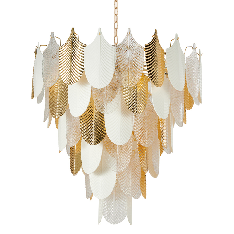 Люстра Abelia Chandelier 93 Золотой Белый Прозрачный Люстра Abelia Chandelier 93 Золотой Белый Прозрачный в Твери | Loft Concept