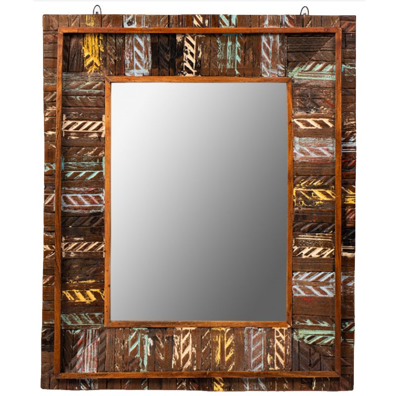Зеркало Antique Wood Rectangle Коричневый винтаж Зеркало Antique Wood Rectangle Коричневый винтаж в Твери | Loft Concept