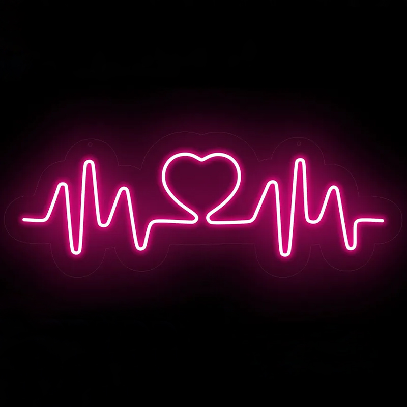 Неоновая настенная лампа Heart Rhythm Neon Wall Lamp Розовый Прозрачный Неоновая настенная лампа Heart Rhythm Neon Wall Lamp Розовый Прозрачный в Твери | Loft Concept