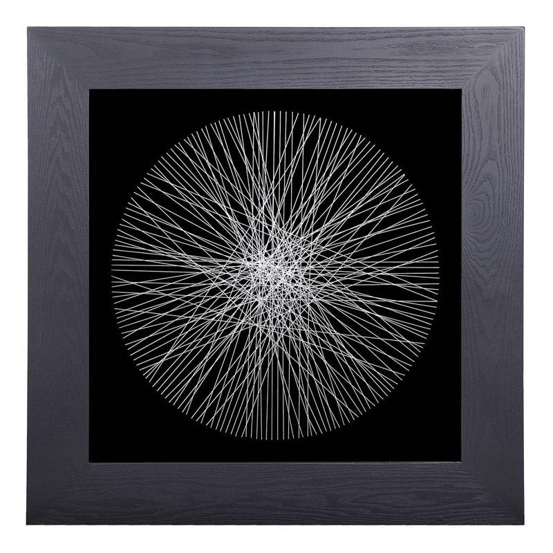 Панно Guinevere circle of threads 80 Серебряный Черный Панно Guinevere circle of threads 80 Серебряный Черный в Твери | Loft Concept
