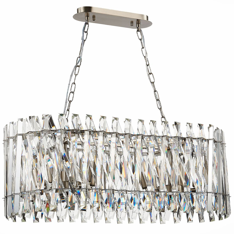 Люстра Kaeden Glass Chandelier 80 Никель Прозрачный Люстра Kaeden Glass Chandelier 80 Никель Прозрачный в Твери | Loft Concept
