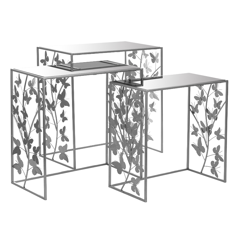 Консоль Silver Butterfly Triple Серебряный Консоль Silver Butterfly Triple Серебряный в Твери | Loft Concept