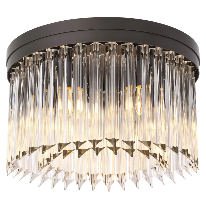 Потолочный светильник Eichholtz Ceiling Lamp Evina Bronze Прозрачное Стекло Темная бронза Потолочный светильник Eichholtz Ceiling Lamp Evina Bronze Прозрачное Стекло Темная бронза в Твери | Loft Concept