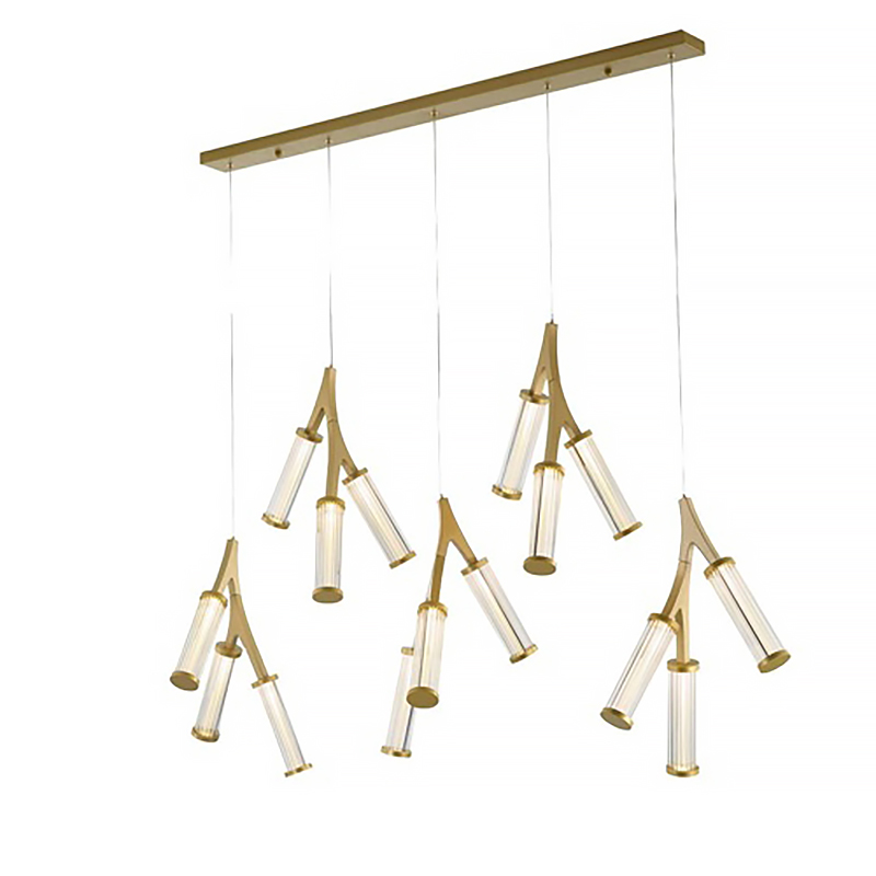 Люстра Cylinder Branches Chandelier Gold 15 Золотой Прозрачный Люстра Cylinder Branches Chandelier Gold 15 Золотой Прозрачный в Твери | Loft Concept