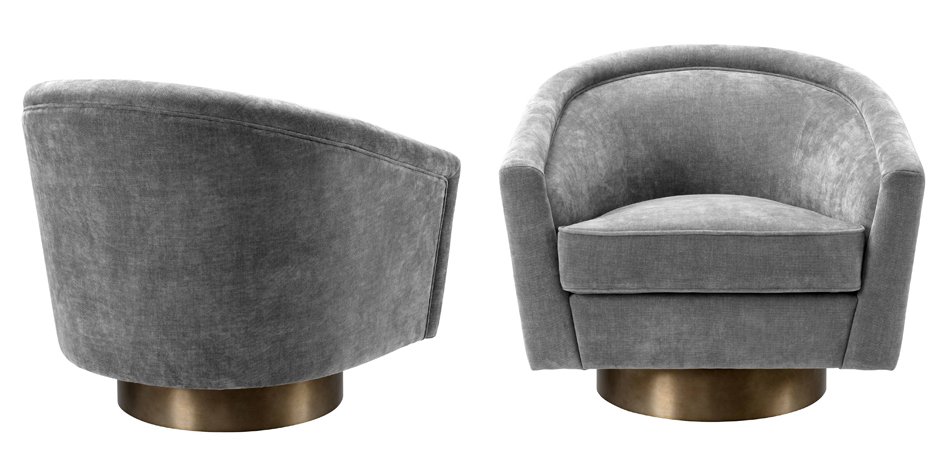 Кресло Eichholtz Swivel Chair Catene Grey Кресло Eichholtz Swivel Chair Catene Grey - Loft-Concept в Твери