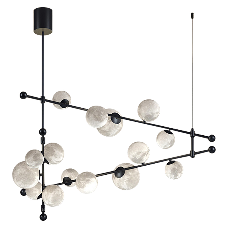 Светильник Tech Lighting Modern Rail Geometric Linear Suspension 15 Black Черный Белый в Твери | Loft Concept 