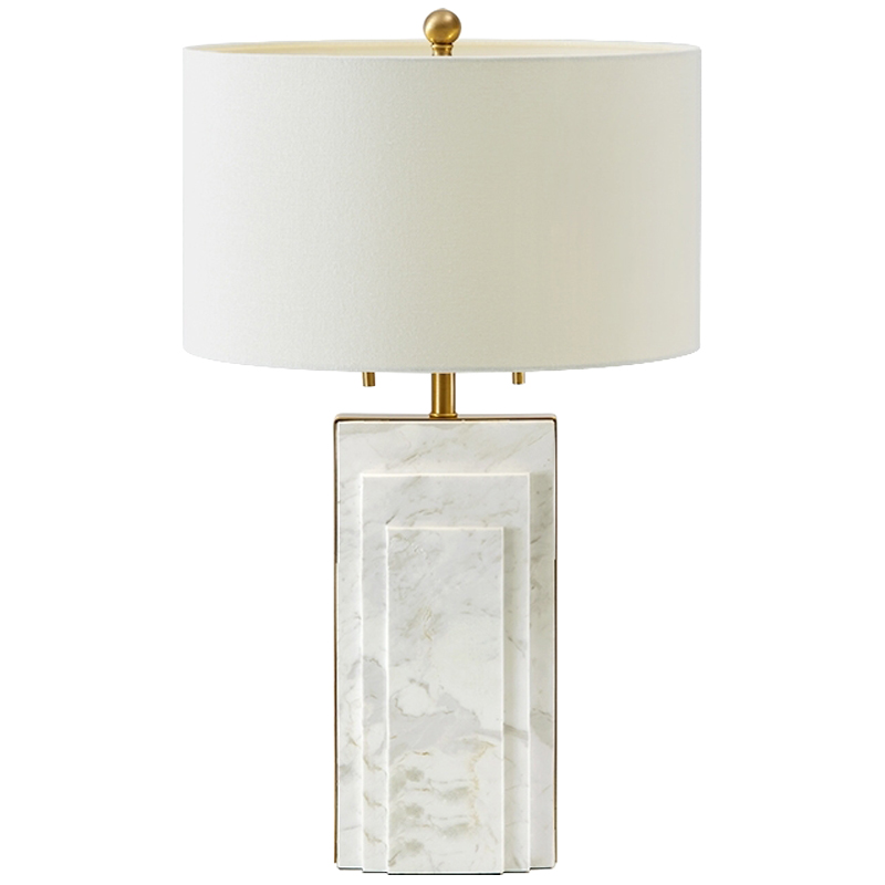 Дизайнерский настольный светильник Deco Marble Table Lamp Золотой Молочный Белый Мрамор Bianco Дизайнерский настольный светильник Deco Marble Table Lamp Золотой Молочный Белый Мрамор Bianco в Твери | Loft Concept
