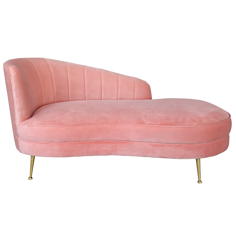 Кушетка Pink Velur Розовый Золотой Кушетка Pink Velur Розовый Золотой в Твери | Loft Concept