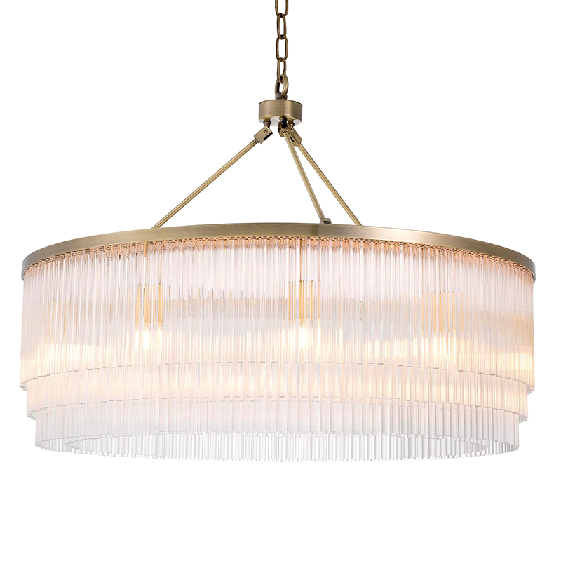 Люстра Eichholtz Chandelier Hector L Brass Латунь Прозрачное Стекло Люстра Eichholtz Chandelier Hector L Brass Латунь Прозрачное Стекло в Твери | Loft Concept