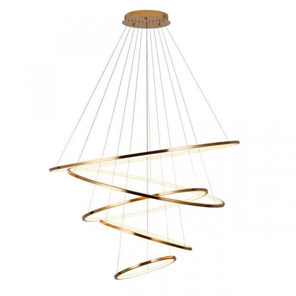 Люстра кольца Ring Horizontal Quintet Gold Золотой Люстра кольца Ring Horizontal Quintet Gold Золотой в Твери | Loft Concept
