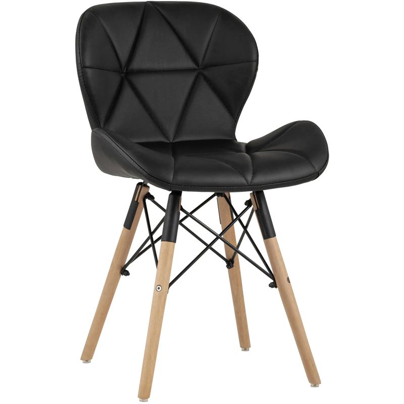 Стул Jeroen Chair Черная Экокожа Черный Древесина в Твери | Loft Concept 