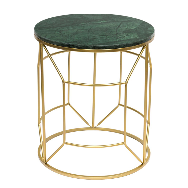 Приставной столик Decorative Table зелёный мрамор Золотой Зеленый Приставной столик Decorative Table зелёный мрамор Золотой Зеленый в Твери | Loft Concept