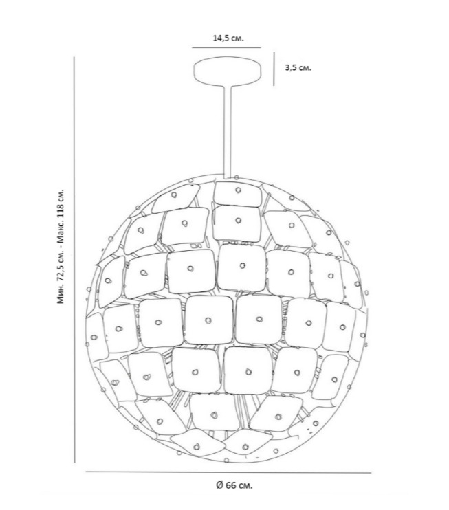 Люстра Sputnik Square Matt Chandelier Люстра Sputnik Square Matt Chandelier в Твери
