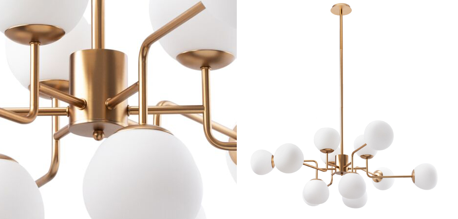 Люстра Tiepolo Ball Chandelier Gold 12 Люстра Tiepolo Ball Chandelier Gold 12 - Loft-Concept в Твери
