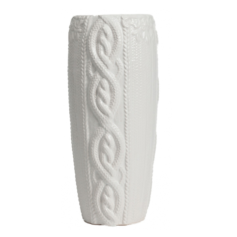 Ваза Knitted Pattern high Белый Ваза Knitted Pattern high Белый в Твери | Loft Concept