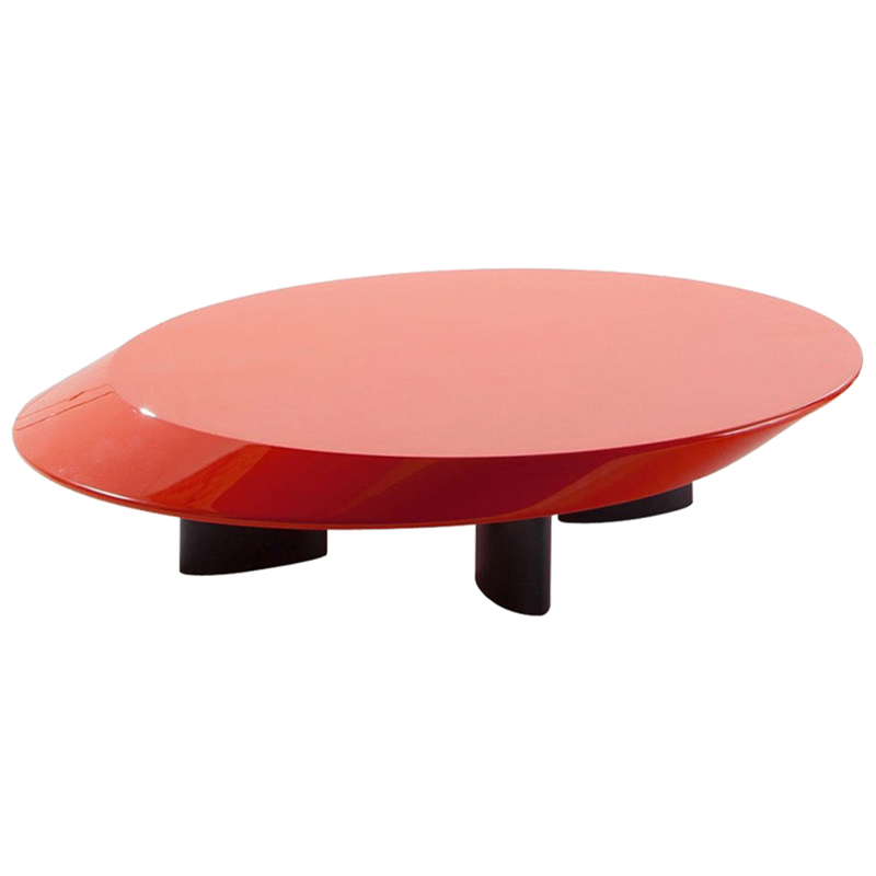 Кофейный стол Ellipse Red Glossy Coffee Table Красный Черный Кофейный стол Ellipse Red Glossy Coffee Table Красный Черный в Твери | Loft Concept