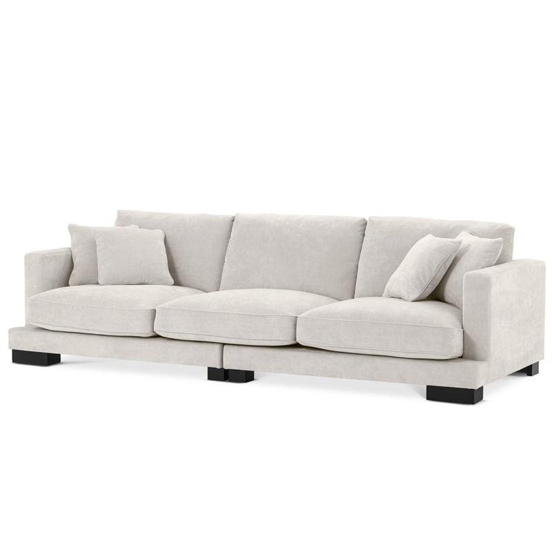 Диван Eichholtz Sofa Tuscany sand Песочный Черный Диван Eichholtz Sofa Tuscany sand Песочный Черный в Твери | Loft Concept