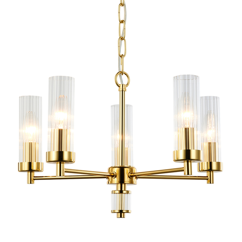 Люстра Jeanette Chandelier Gold 46 Глянцевое золото Прозрачный Люстра Jeanette Chandelier Gold 46 Глянцевое золото Прозрачный в Твери | Loft Concept