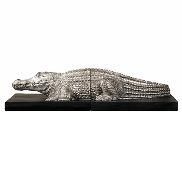 Держатель книг крокодил Crocodile Серебряный Держатель книг крокодил Crocodile Серебряный в Твери | Loft Concept