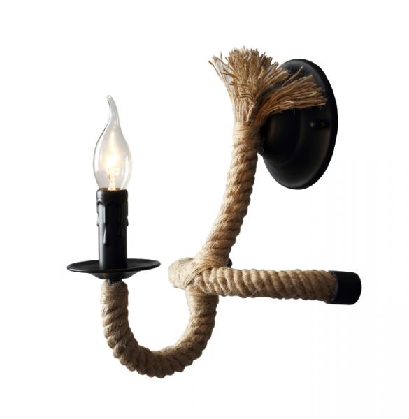 Бра Loft Rope Candle Bra Черный Бра Loft Rope Candle Bra Черный в Твери | Loft Concept