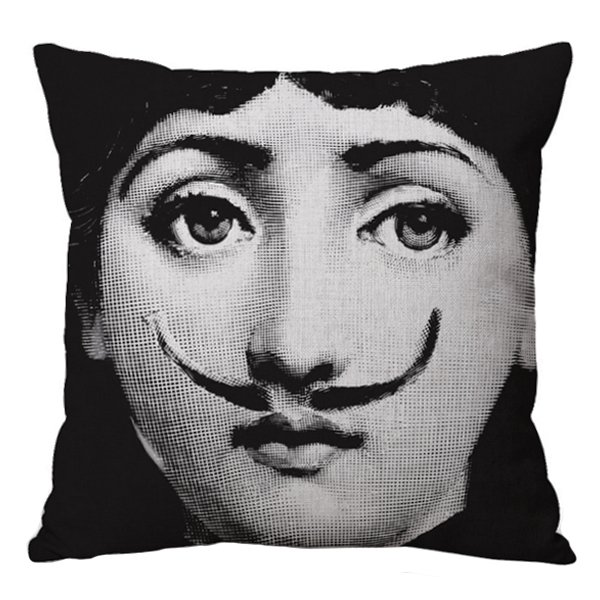 Декоративная подушка Fornasetti 021 Черно-белый Декоративная подушка Fornasetti 021 Черно-белый в Твери | Loft Concept