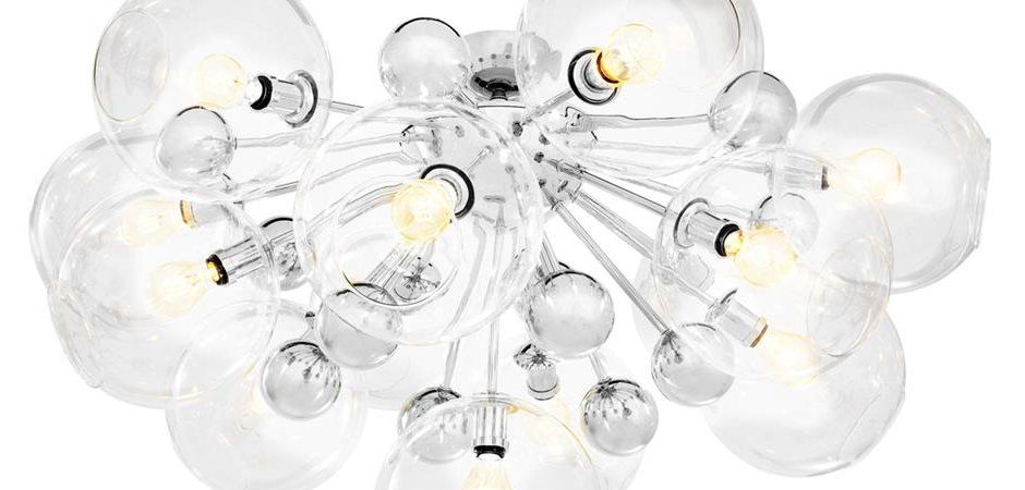 Потолочный светильник Eichholtz Ceiling Lamp Soleil Nickel Потолочный светильник Eichholtz Ceiling Lamp Soleil Nickel - Loft-Concept в Твери