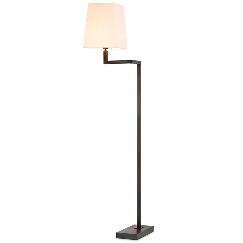 Торшер Eichholtz Floor Lamp Cambell Bronze Белый Темная бронза Торшер Eichholtz Floor Lamp Cambell Bronze Белый Темная бронза в Твери | Loft Concept