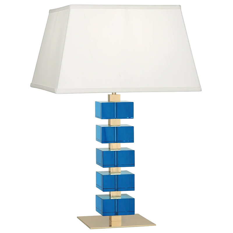 Настольная лампа Monaco Table Lamp Синий Латунь Белый Настольная лампа Monaco Table Lamp Синий Латунь Белый в Твери | Loft Concept
