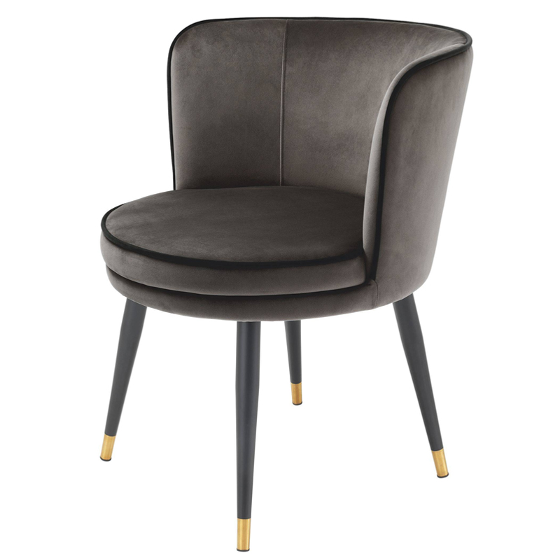 Стул Eichholtz Dining Chair Grenada grey Серый Черный Латунь Стул Eichholtz Dining Chair Grenada grey Серый Черный Латунь в Твери | Loft Concept