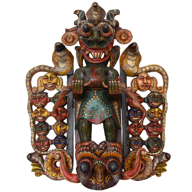 Маска "Maha Kola Sanniya" Medicine Demon Шри-Ланка Черный Мульти Маска "Maha Kola Sanniya" Medicine Demon Шри-Ланка Черный Мульти в Твери | Loft Concept