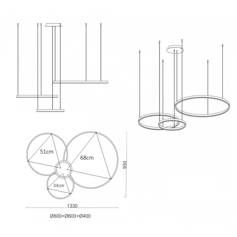 Люстра Crystal round chandelier Люстра 3 кольца Матовое Золото Люстра Crystal round chandelier Люстра 3 кольца Матовое Золото в Твери