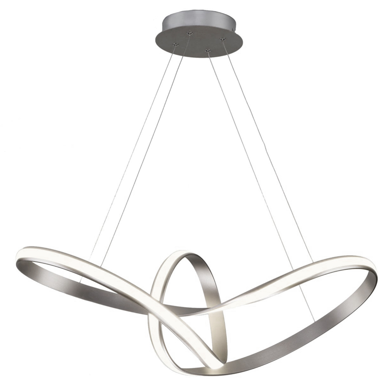 Люстра Mobius Strip Silver Chandelier Никель Сатин Люстра Mobius Strip Silver Chandelier Никель Сатин в Твери | Loft Concept