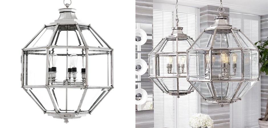 Люстра Lantern Owen Nickel L - Loft-Concept в Твери