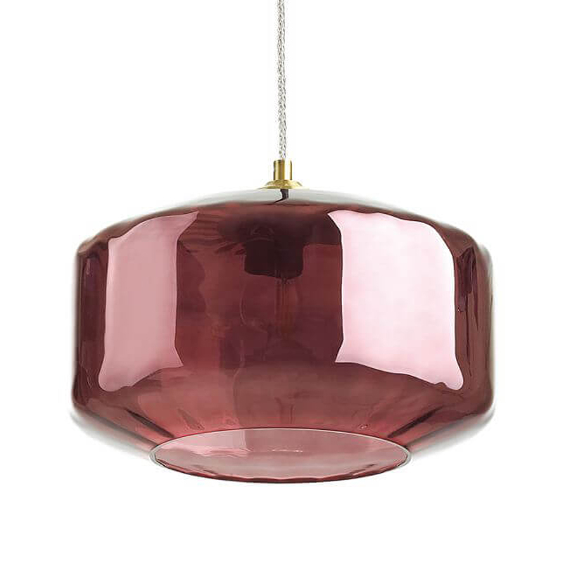 Подвесной светильник Multicolored Glass Burgundy Бургундский красный Бронза Подвесной светильник Multicolored Glass Burgundy Бургундский красный Бронза в Твери | Loft Concept