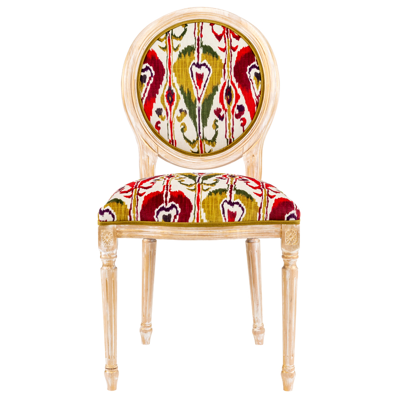 Стул Ikat Pattern Красно-белый Мульти Бежевый Стул Ikat Pattern Красно-белый Мульти Бежевый в Твери | Loft Concept