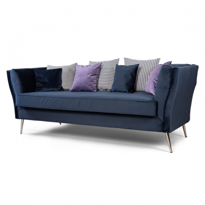 Диван Helene Sofa Синий Хром Диван Helene Sofa Синий Хром в Твери | Loft Concept