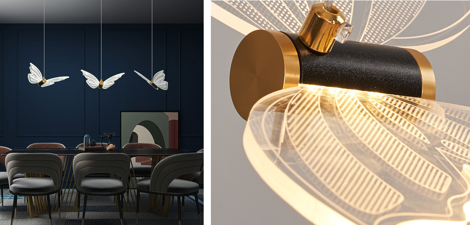 Люстра Glass butterfly chandelier B - фото