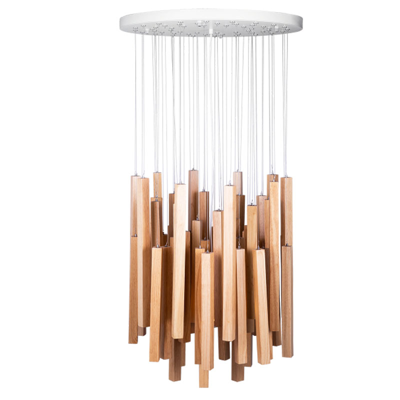 Подвесной светильник Wooden Eco Light Бежевый Подвесной светильник Wooden Eco Light Бежевый в Твери | Loft Concept
