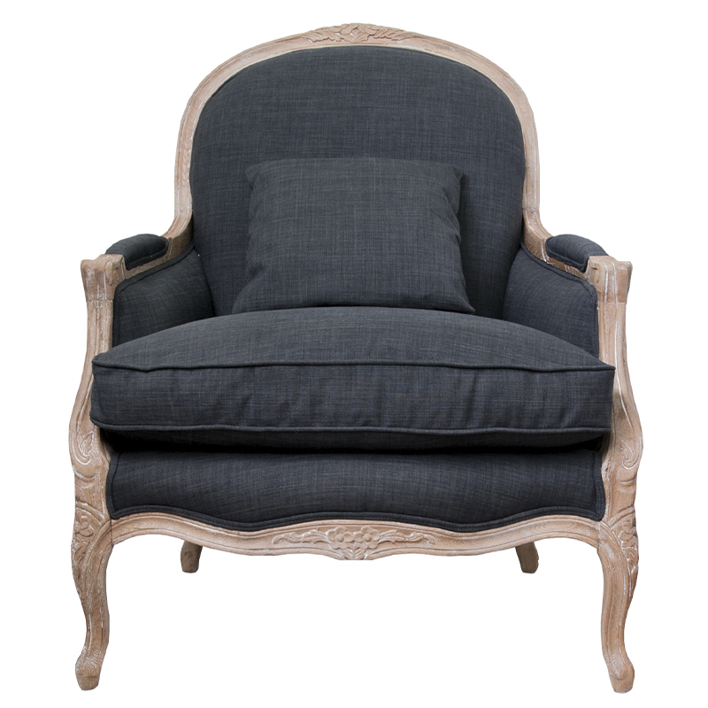 Кресло Ava Classical Armchair graphite flax Графит Коричневый Кресло Ava Classical Armchair graphite flax Графит Коричневый в Твери | Loft Concept