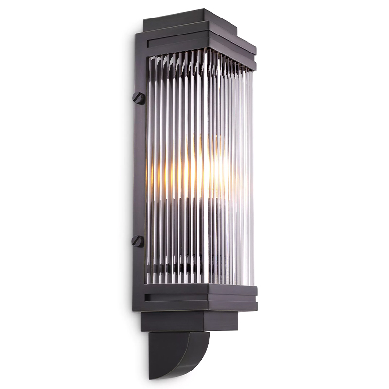 Бра Eichholtz Wall Lamp Bassett Bronze Темная бронза Прозрачное Стекло Бра Eichholtz Wall Lamp Bassett Bronze Темная бронза Прозрачное Стекло в Твери | Loft Concept