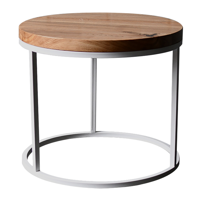 Кофейный стол Blake Industrial Metal Rust Coffee Table Белый Светлый дуб Кофейный стол Blake Industrial Metal Rust Coffee Table Белый Светлый дуб в Твери | Loft Concept
